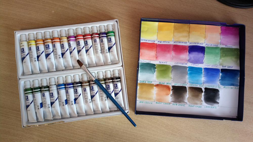 Memory 24 Colors Professional Water Color Paints Artists Watercolor Painting Pigment Watercolors Set For Drawing New