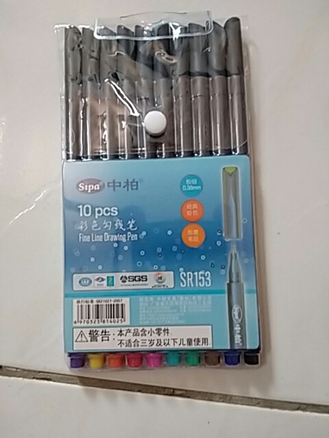 10 pcs/Lot Fine line drawing pen for manga cartoon advertising design Water Color pens Stationery Office school supplies 6954
