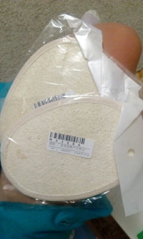 2pcs Soft Fresh Natural Loofah Luffa Sponge Shower Spa Body Scrubber Exfoliator Bathing Massage Brush Pad Beige M02086