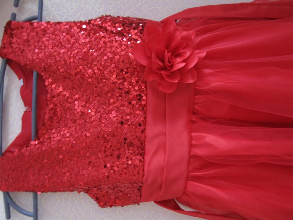 Princess Girl O-neck Sleeveless Sequined Floral Ball Gown Party Dresses One Piece Daily Dress
