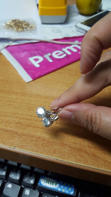 Genuine 925 Sterling Sliver Fashion Jewelry Shining CZ Diamond Cubic Zirconia Silver Clip Dangle Earrings for Women Factory Sale