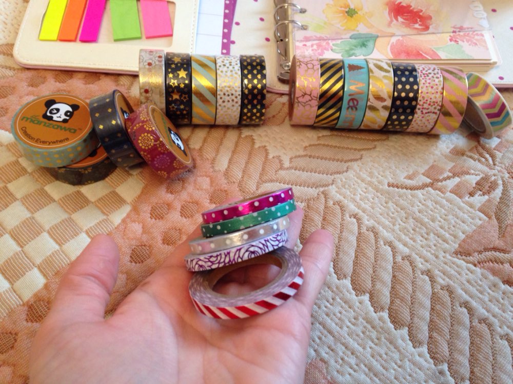1pc/Sell Line Foil Washi Tape Set Japanese Stationery Scrapbooking Decorative Tapes Adhesive Tape Kawai  Adesiva Decorativa