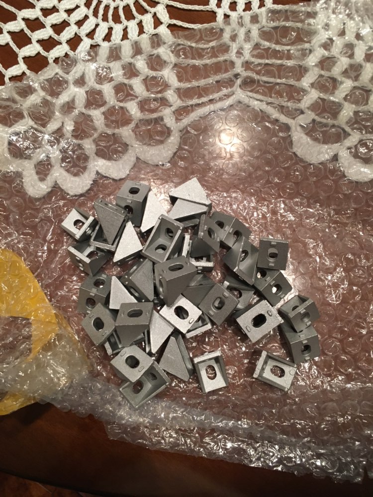HOTSale 20pcs 2020 corner fitting angle aluminum 20 x 20 L connector bracket fastener match use 2020 industrial aluminum profile