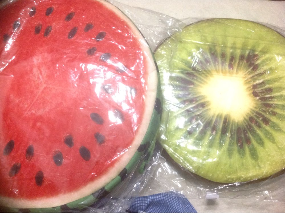 New Creative 3D Summer Fruit PP Cotton Office Chair Back Cushion Sofa Throw Pillow New