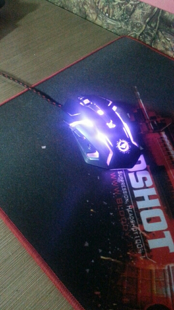 RAJFOO Gaming Mouse Ajustable 3200DPI 6 Buttons Optical Macro Programming USB Game Mouse Gamer 4 Color Breathing Variable Lights
