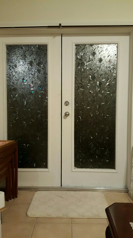 CottonColors Bedroom Bathroom PVC Window Privacy Films No-Glue 3D Static Flower Decoration Window Glass Sticker Size 60 x 200cm