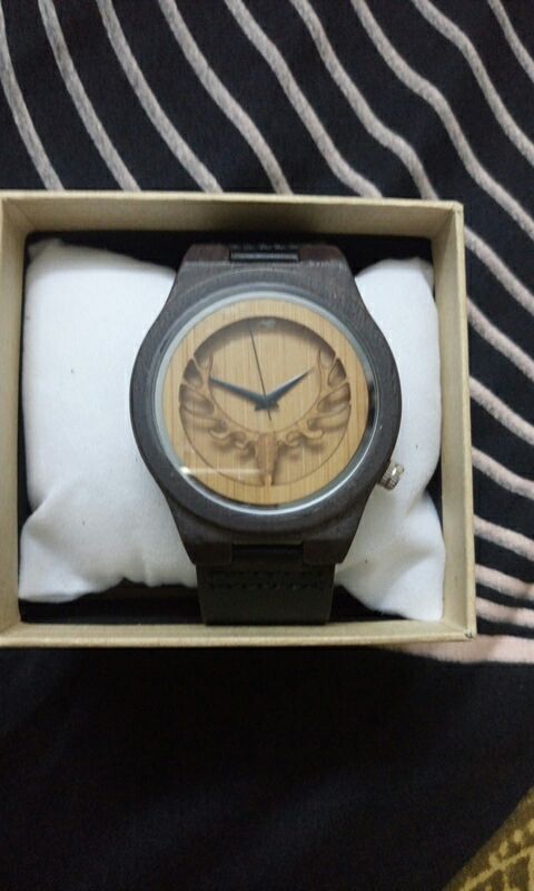 BOBO BIRD Deear Head Japan Movement Quartz Wooden Watches Antique Watch With Genuine Cowhide Leather Band Casual Watches