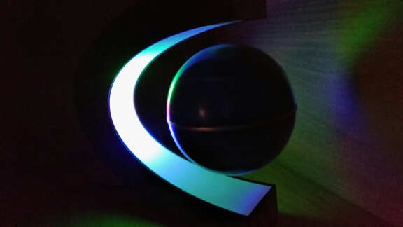 Fashion Home Decoration LED Floating Tellurion Globe Shape Magnetic Levitation Light World Map Tellurion Black/Blue UA FULI
