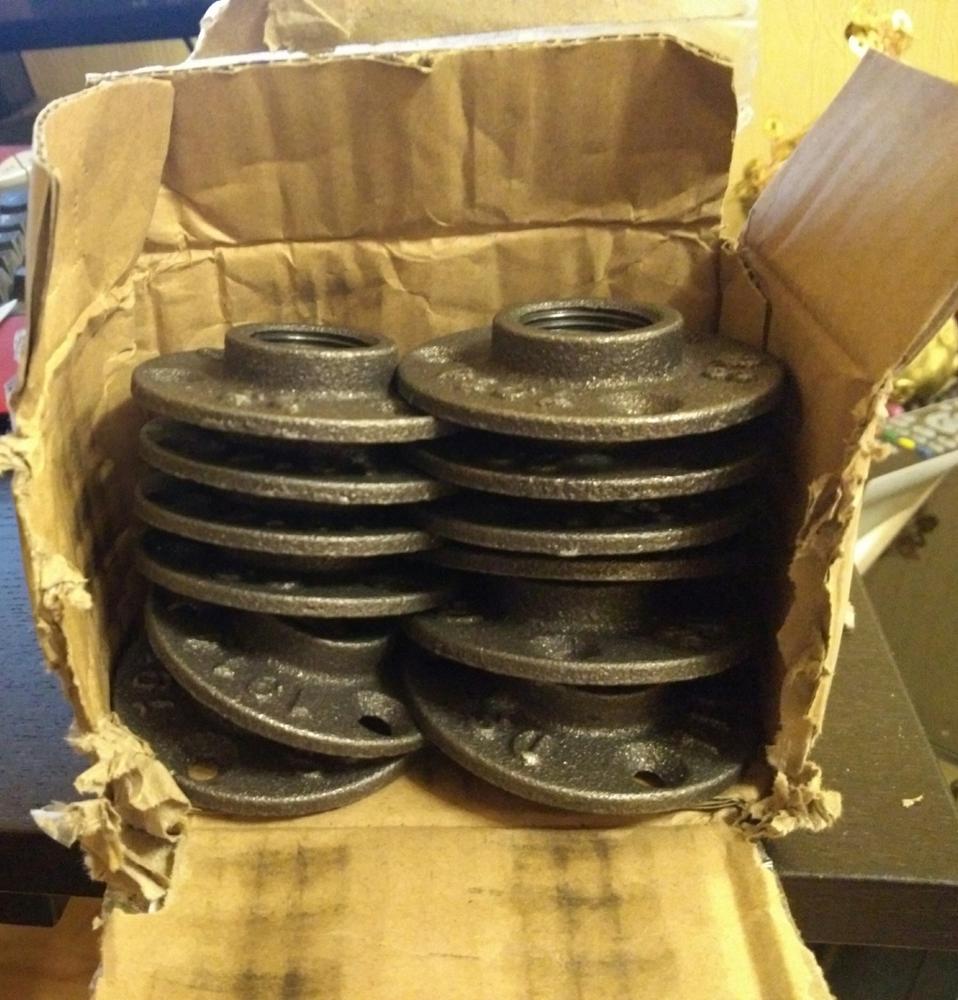 12PCS/LOT  Cast Iron Flange Base DIY  Industrial Pipes Furniture Legs Feet Parts (-DN20-3/4''Pipe  ) Loft Industrial Style