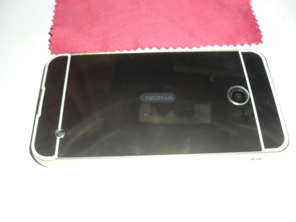 Metal Aluminum Frame Acrylic Plastic Mirror Back Cover Case For Nokia Microsoft Lumia 535 550 630 640 830 930 950 XL 1320 1520
