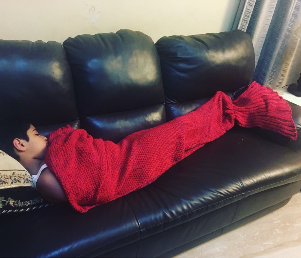 yarn knitted Mermaid Tail blanket handmade crochet mermaid blanket adult throw bed Wrap super soft sleeping bag 90cm 195cm
