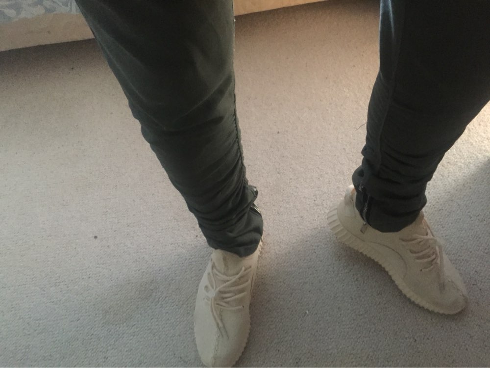 2016 fashion trousers brand Saint Manshion Side Zipper men slim Boost Casual jogger Pants Khiki Black Green
