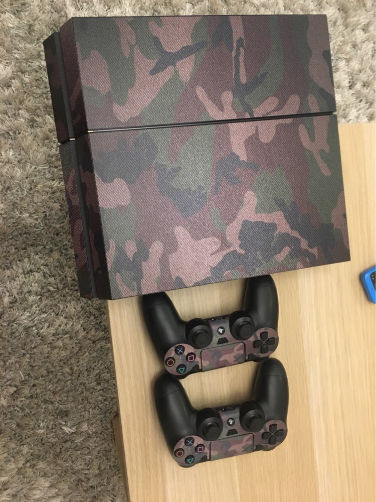 Top Selling NEW Camouflag Cover Skin Stickers Decal For Playstation 4 For PS4 Console With 2 Controller Skins