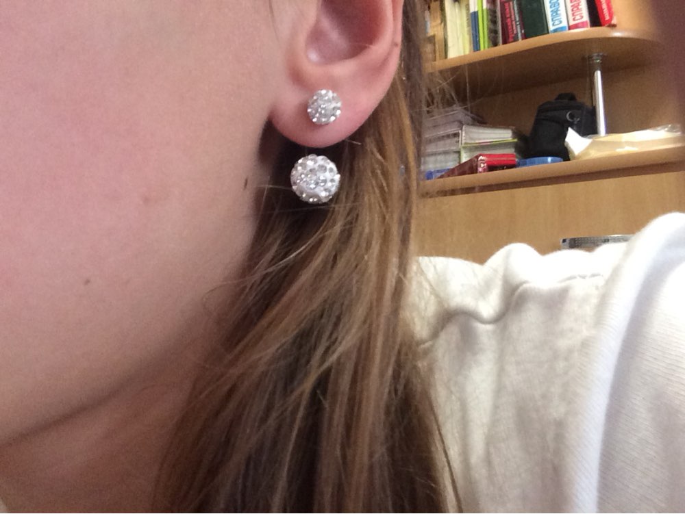 2016 New Fashion Shambhala Double Sided Sythetic Crystal Ball Stud Earrings for Women Wedding Jewelry Gift Wholesale E1752
