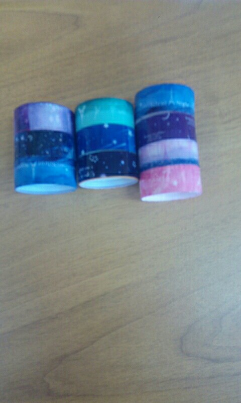 10pcs Masking Tape Pvc Roll DIY starry sky Washi Decor Scrapbooking Sticker Office Supplies