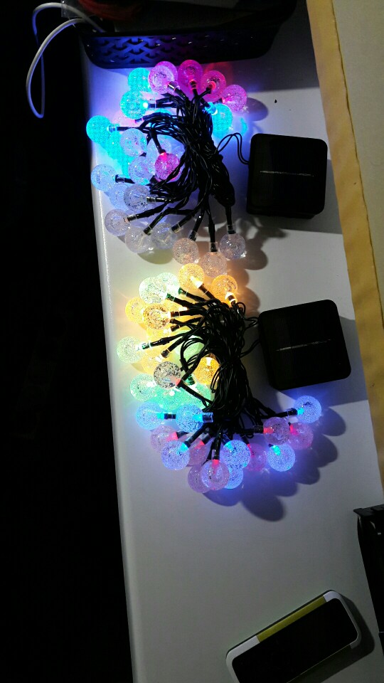 Outdoor Lighting 30 LED Solar String Fairy Lights Solar Power Crystal Ball Globe Lamp For Garden Light Christmas Decoration