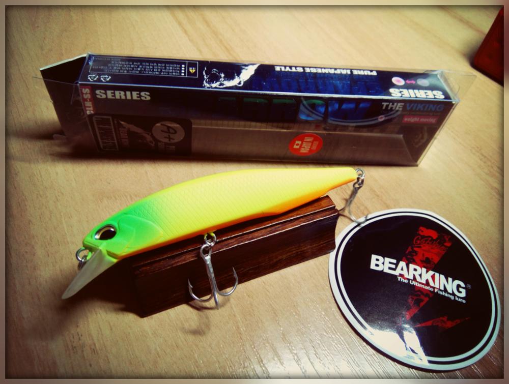 Retail bearking quality fishing lures, assorted color, minnow crank  80mm 8.5g,magnet system. bearking 2016 hot model crank bait