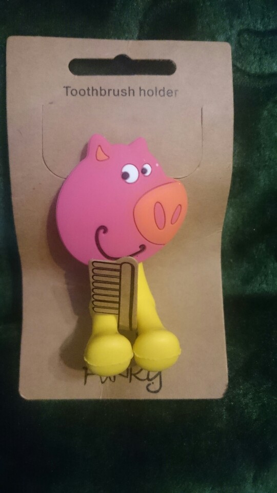 Fashion Children's Favourite Cartoon Image Lovely Powerful Suction Toothbrush Holder Color Random