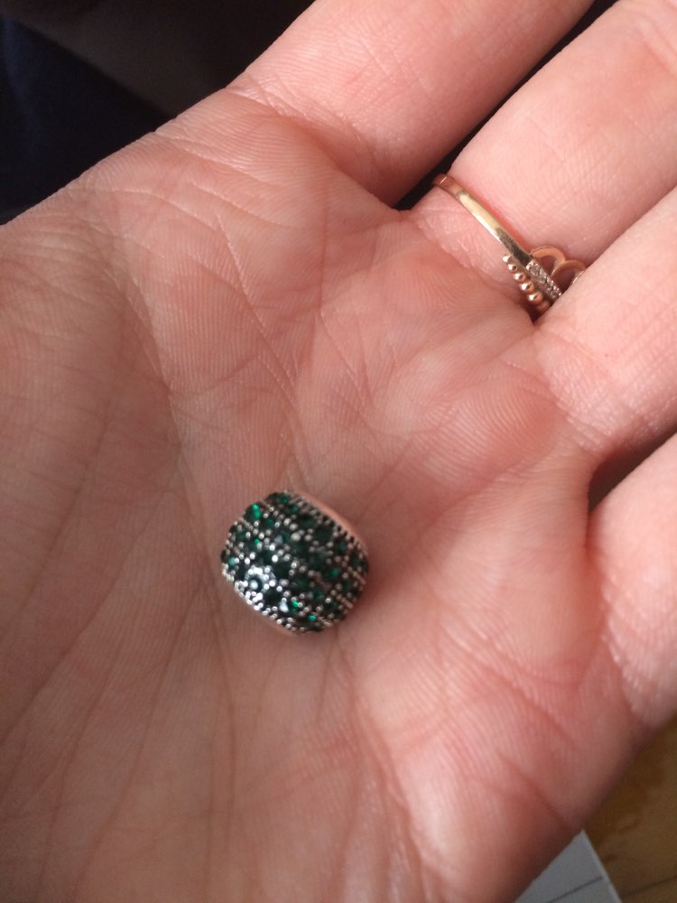 1Pcs Silver Plated Spacer Charm Bead Micro Pave Crystal Ball Beads Fit For European Pandora Charms Bracelet Berloques
