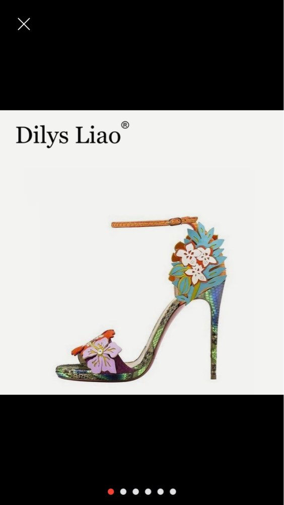 New Brand Fashion Women's Appliques Peep Toe 11cm High Heels Sandals Multicolor Woman Shoes Fancci Dress Sandals Evening Party