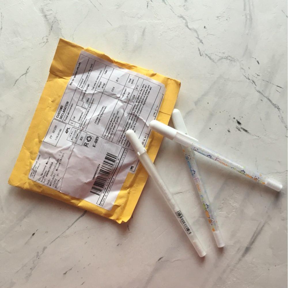 0.8MM White Ink Color Photo Album Gel Pen Stationery Office Learning Cute Pen Unisex Pen Gift for Kids gp801 free Shippingn