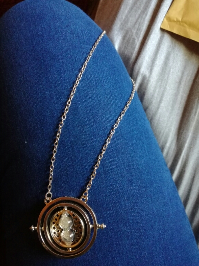 2016 Hot Selling Harry potter necklace time turner necklace hourglass Harry Potter Necklace Hermione Granger Rotating Spins