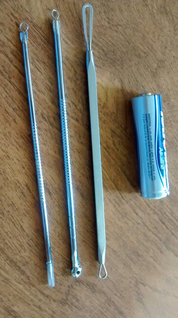 Professional Antibacterial 3pcs black Head Pimples Acne Needle Tool Face Care Blackhead Comedone Acne Blemish Extractor Remover