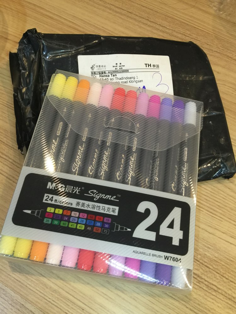 Art and Graphic Drawing Manga Water Based Ink Twin Tip Dual Nip Brush Sketch Marker Pen 12 18 24 Colors /set free shipping