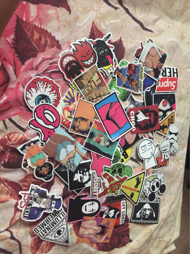 50 new mixed Sticker for Snowboard Skateboard Laptop Luggage Car Fridge Phone DIY toy Styling Vinyl Decal home decor Sticker