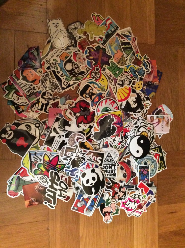 300 Pcs Stickers Mix Style Funny Cartoon Decal Fridge Doodle Snowboard Luggage Decor Jdm Brand Car Bike Moto Toys