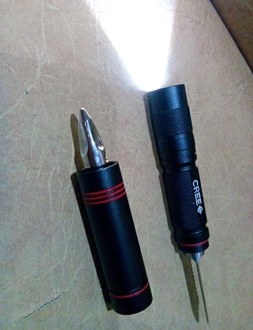 LED Mini  Survival Flashlight Security protection Tactical Pen Self Defense Multifunction LED Outdoor Torch self-defense Tool