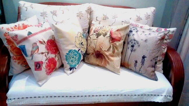 Vintage Flowers Cotton Linen Cushion Cover Decorative Pillowcase Chair Seat and Waist Square 45x45cm Pillow Cover Home Living