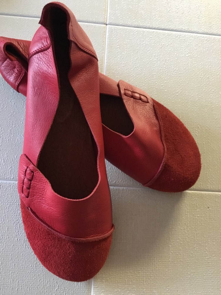 Whensinger Spring New Arrival Women Flat Shoes Slip On Ladies Brand Genuine Leather Casual Style 2 Colors D1611