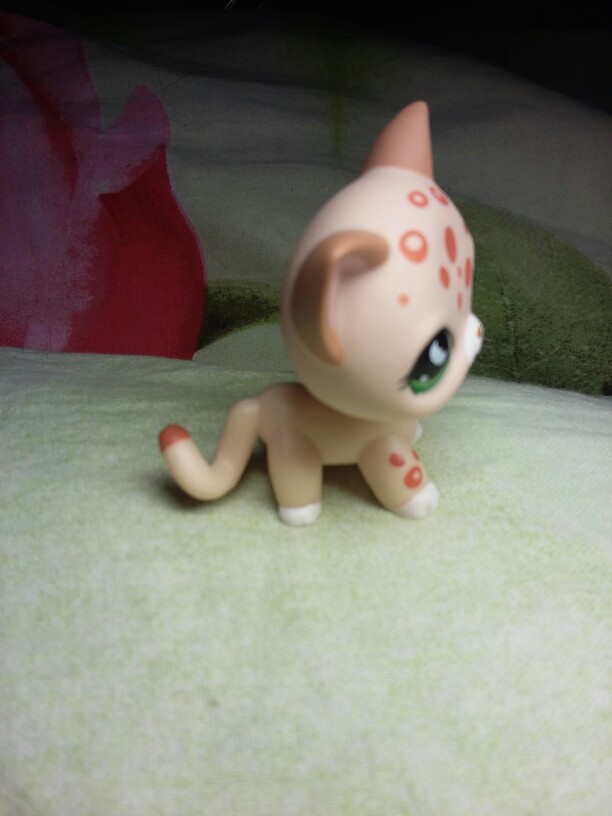 Lovely Pet Collection LPS Figure Toy LPS #852 Leopard Kitten Cat Kitty Moon Eyes Mauve Patches Nice Gift Kids