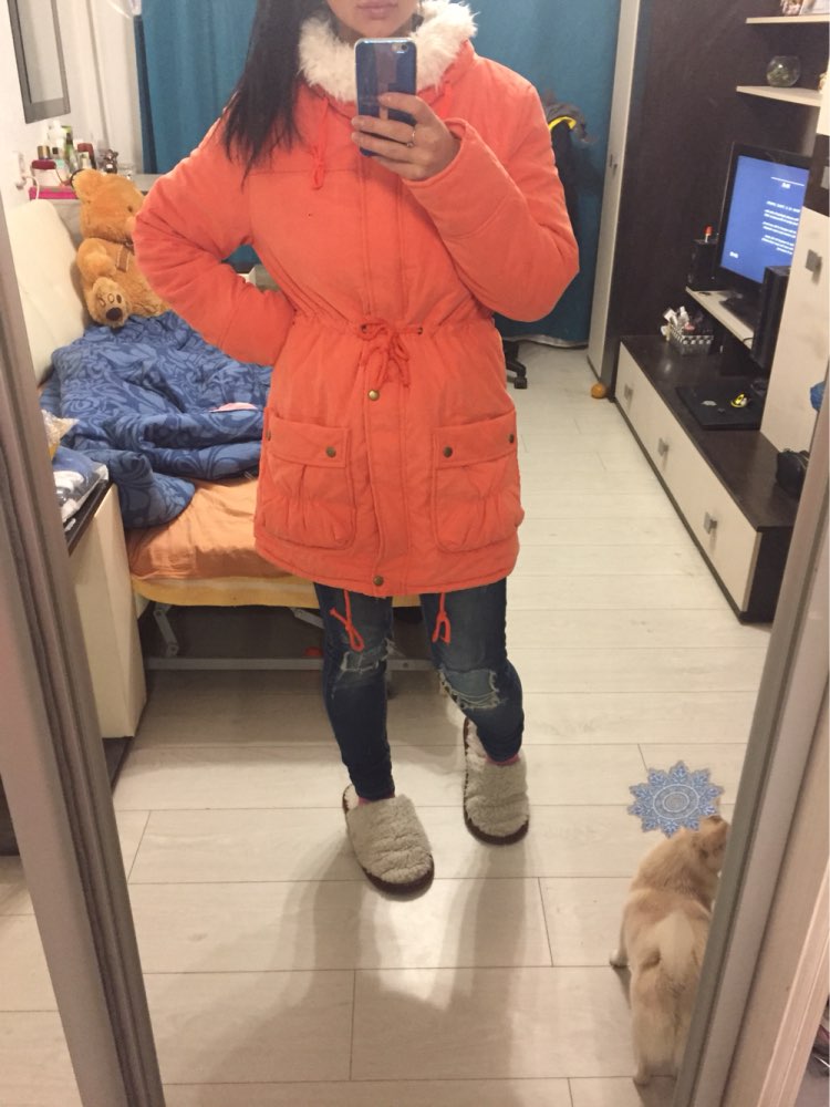 New 2016 Winter Coat Women Slim Plus Size Outwear Medium-Long Wadded Jacket Thick Hooded Cotton Wadded Warm  Cotton Parkas
