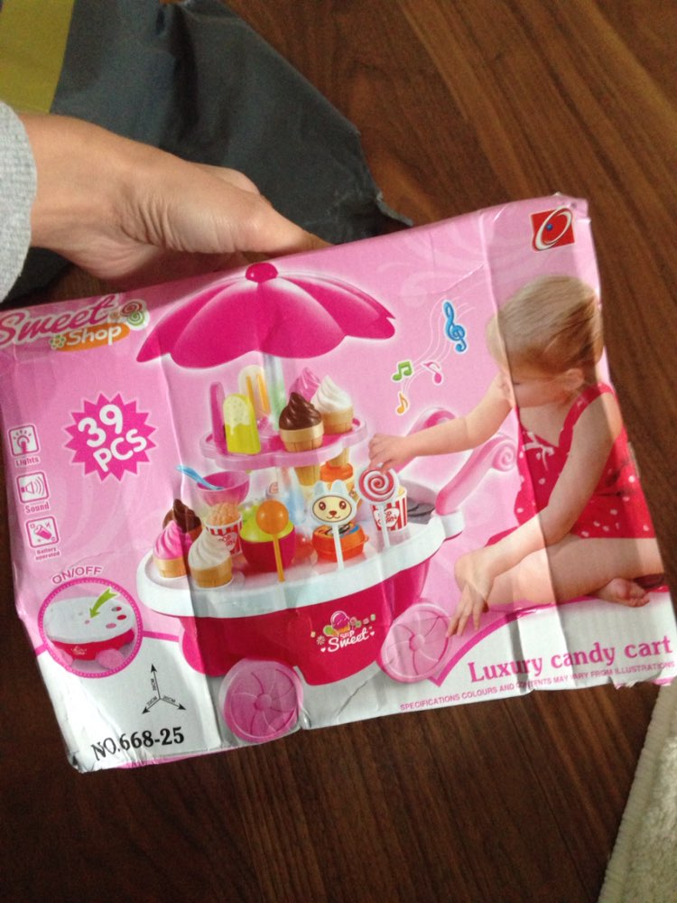 Super funny toy mini candy icecream car with light music for girl gift pink Educational Soft Montessori interactive toys PL081