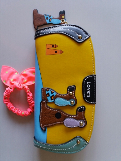 BVLRIGA Cartoon dog women purse bag designer wallets famous brand women wallet long money clip dollar price zipper coin pockets