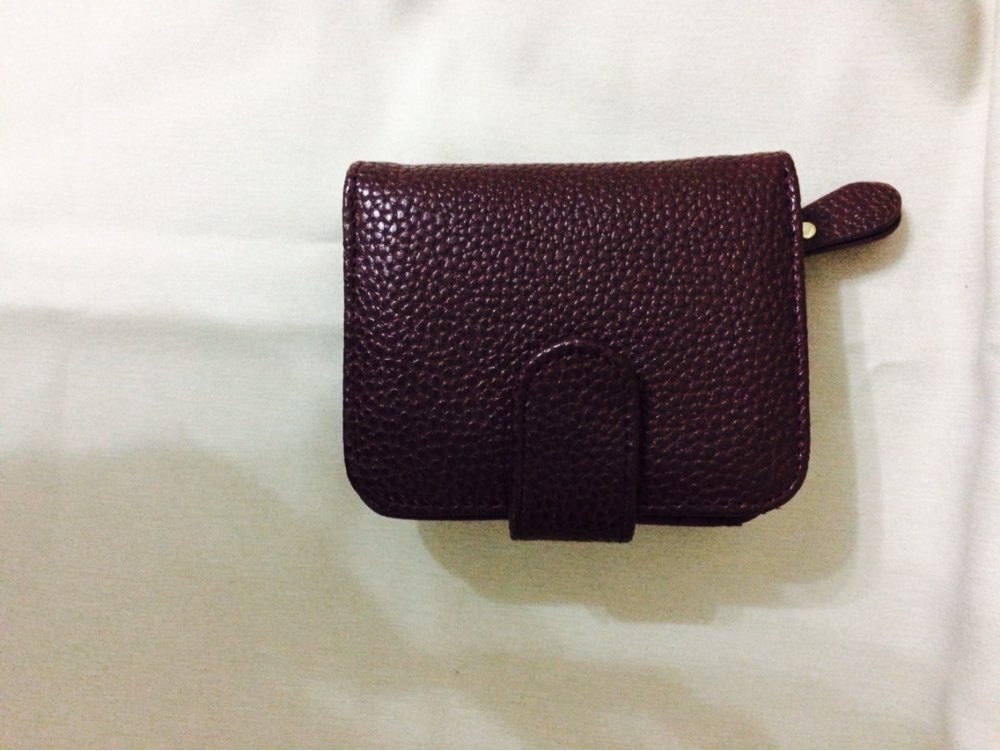 Fashion Women Black Leather Wallet Coin Purse Money Bag Small Wallet and Purse Mini Zipper Hasp Short Lady Purse Crad Holder