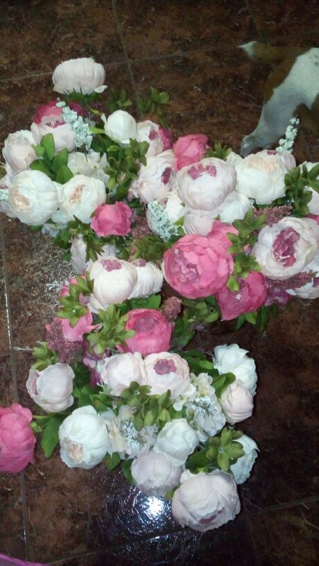 Artificial Flowers Silk flower European Fall Vivid Peony Fake Leaf Wedding Home Party Decoration