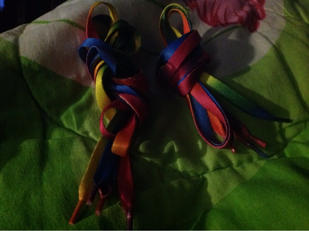 4PC Rainbow Flat Canvas Athletic Shoelace Sport Sneaker Shoe Laces Boots Strings