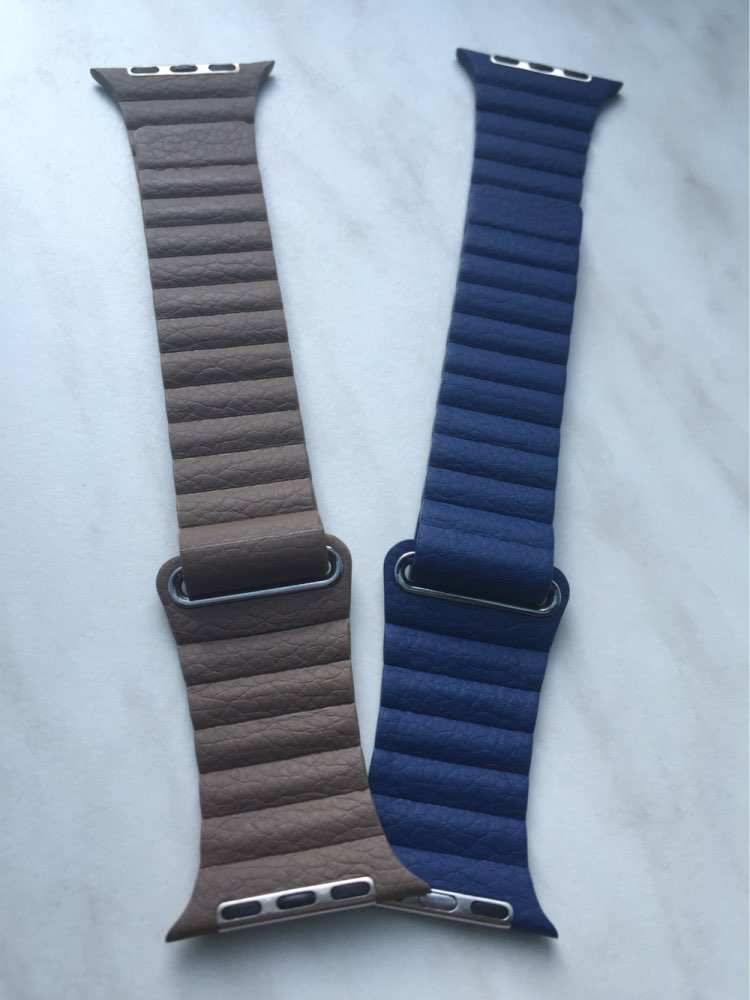 Five Colors Leather Watchband Quick Release Leather Watch Strap Magnetic Closure Leather Loop for Apple Watch AWLMCS