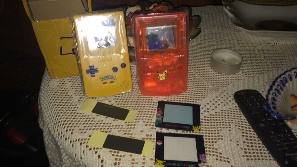 For Game Boy Color Pokemon Limitd Edition Clear Orange Yellow Replacement Housing Shell For GBC Housing Case Pack