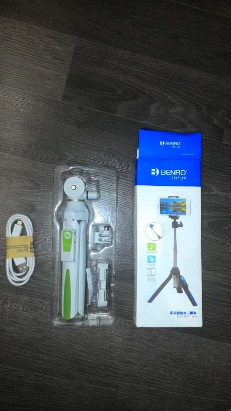 BENRO Handheld & mini Tripod 3 in 1 Self-portrait Monopod Phone Selfie Stick w Bluetooth Remote Shutter for iPhone Sumsang Gopro
