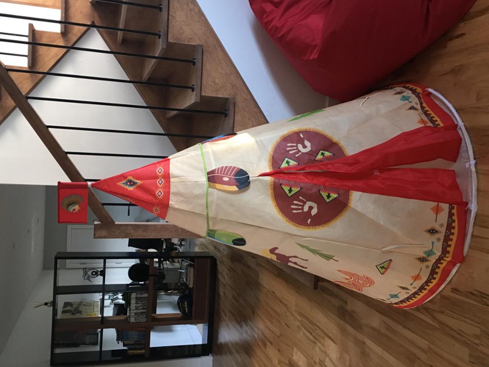 Natural Indian Pattern Children Toy Tent Teepees Safety tipi Portable Playhouse for Kids Indoor Game Tents Outdoor Tente Enfant