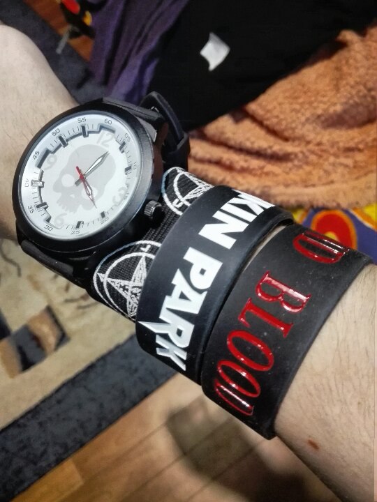 LINKIN PARK  Silicone bracelet 1 inch Silicone wrist band BRACELET Rock gift Custom Accepted