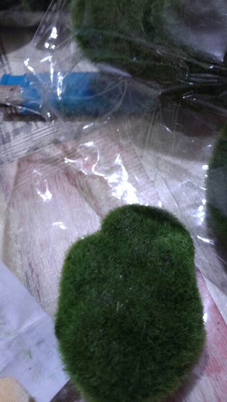 New 3PCs/set Green Artificial Moss Stones Grass Bryophytes Home Garden Bonsai Decoration For Garden Path