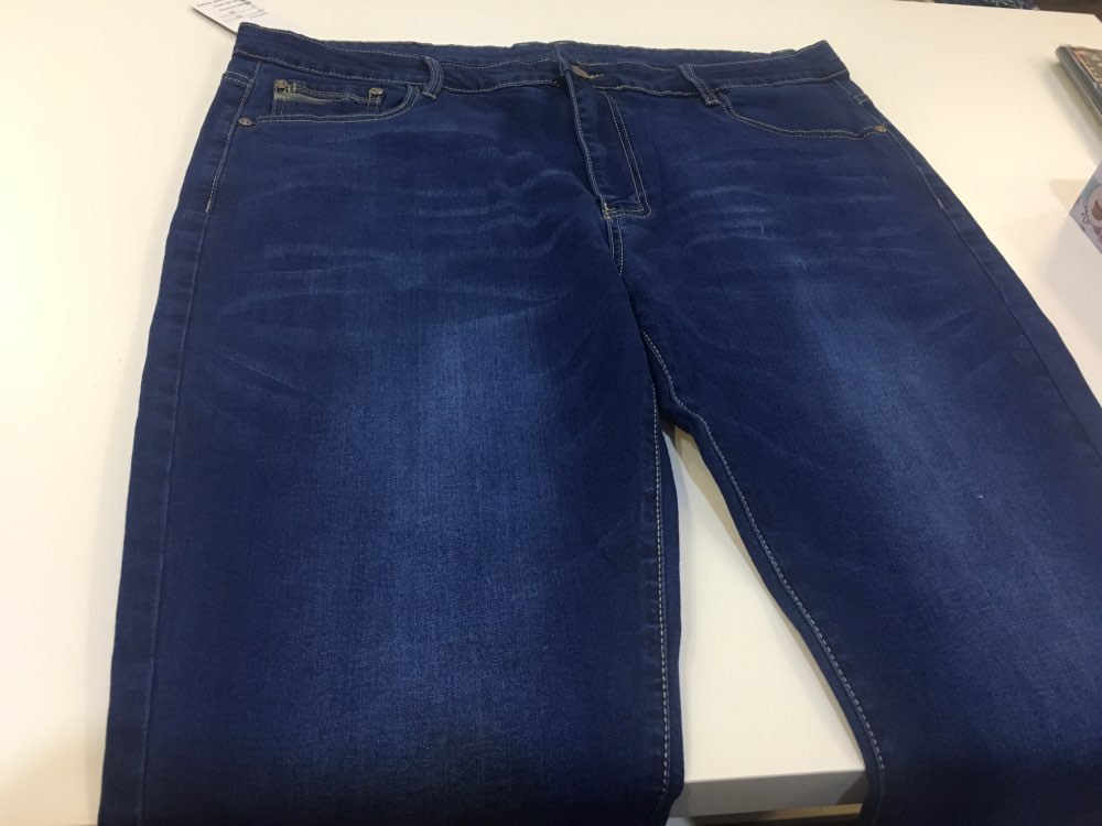 Drizzte Jeans Mens Brand High Quality Stretch Blue Denim Jeans Fashion Pleated Pocket Trousers Pants Size 33 34 35 36 38 40 42
