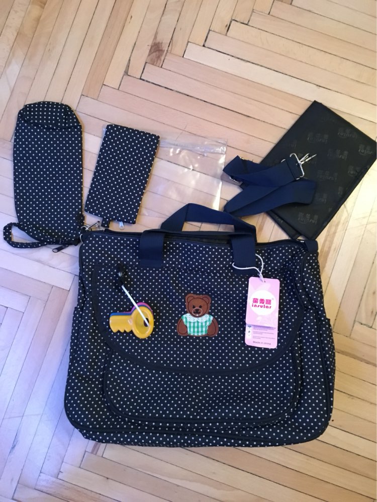 4 PCS/SET 2017 Baby Nappy Bags Diaper Bag Mother Shoulder Bag Fashion Maternity Mummy Handbag Waterproof Baby Stroller Bag NEW