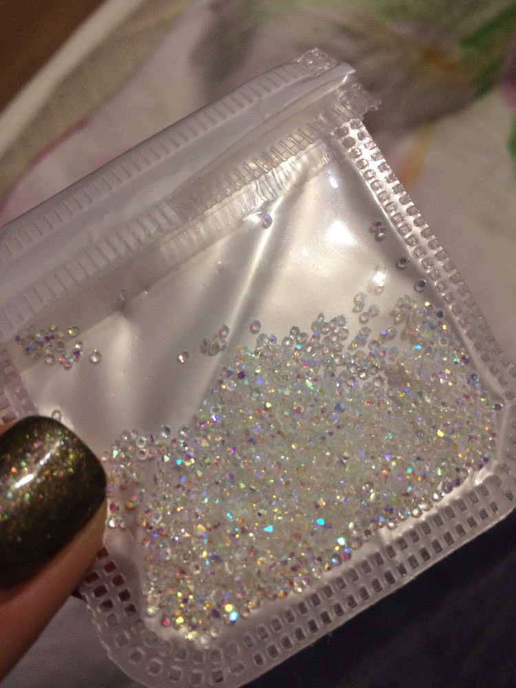 New 1440Pcs Micro Diamond DIY Nails Rhinestones Crystal Flat Back Non Hotfix Rhinestones Need Glue Nail Art Decoration Cosmetics