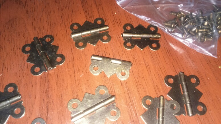 10pcs NAIERDI Mini Butterfly Door Hinges 20mm x17mm Bronze Cabinet Drawer Jewellery Box Decorate Hinge For Furniture Hardware